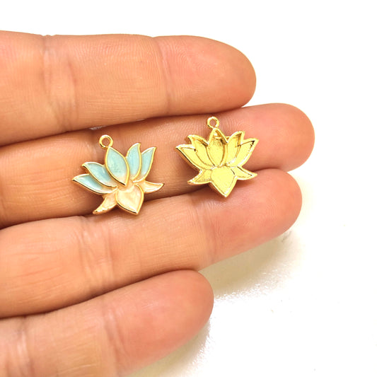 Gold Plated Enamel Strawberry Shaking Attachment - Neon Green