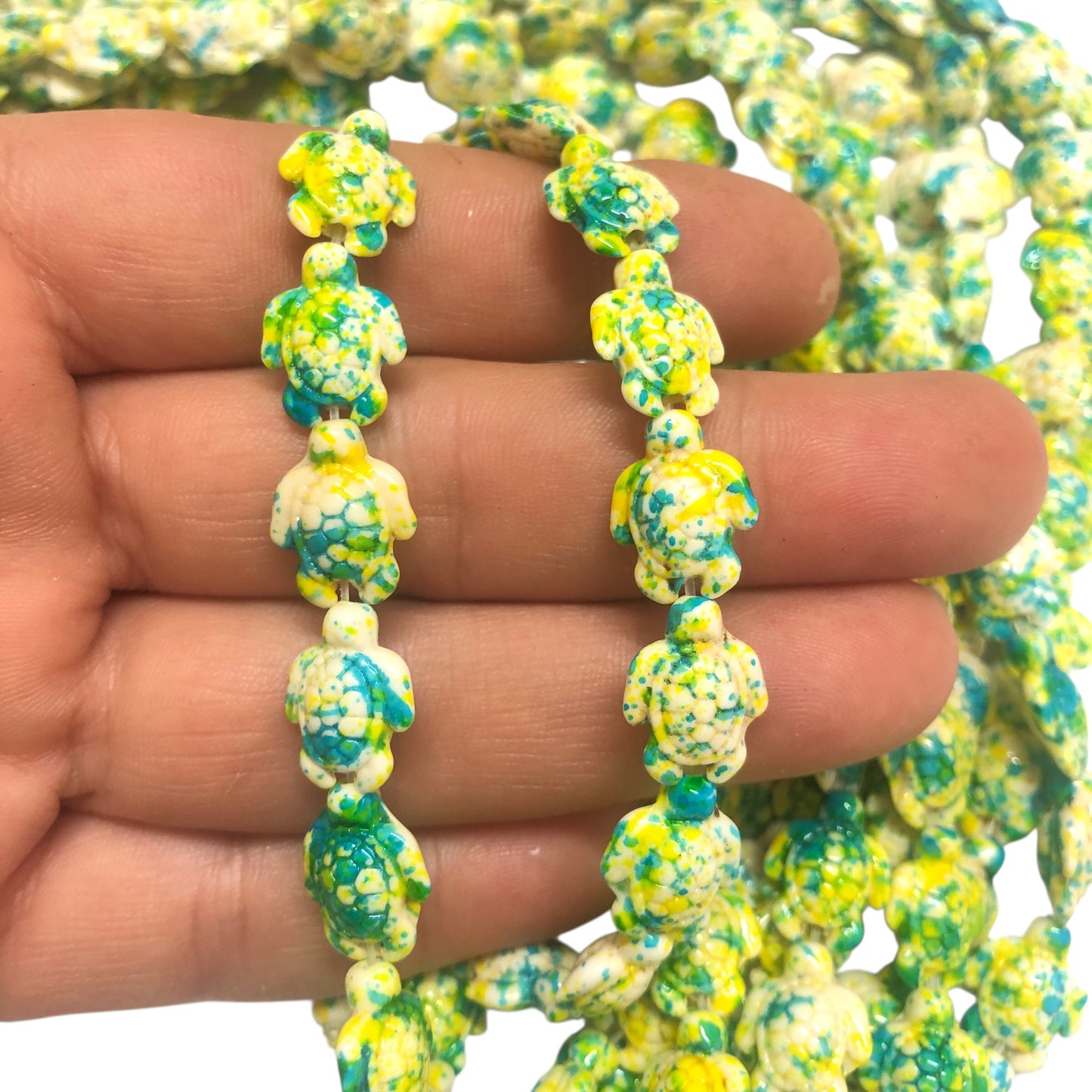 Turkuaz Havlit Kaplumbağ- Yeşil & Sarı Mix