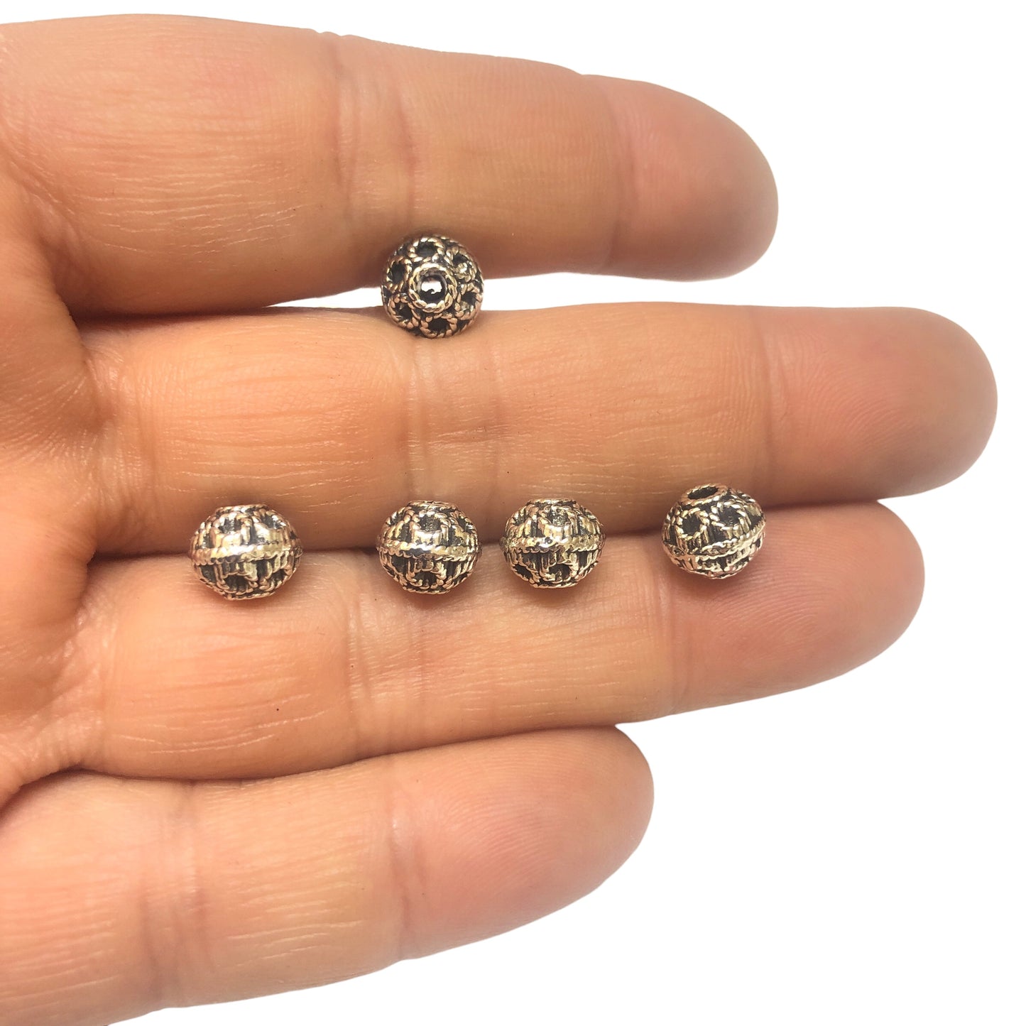 Zamak - 313 - 10x7mm Dantel Desenli Desenli Ara Aparat