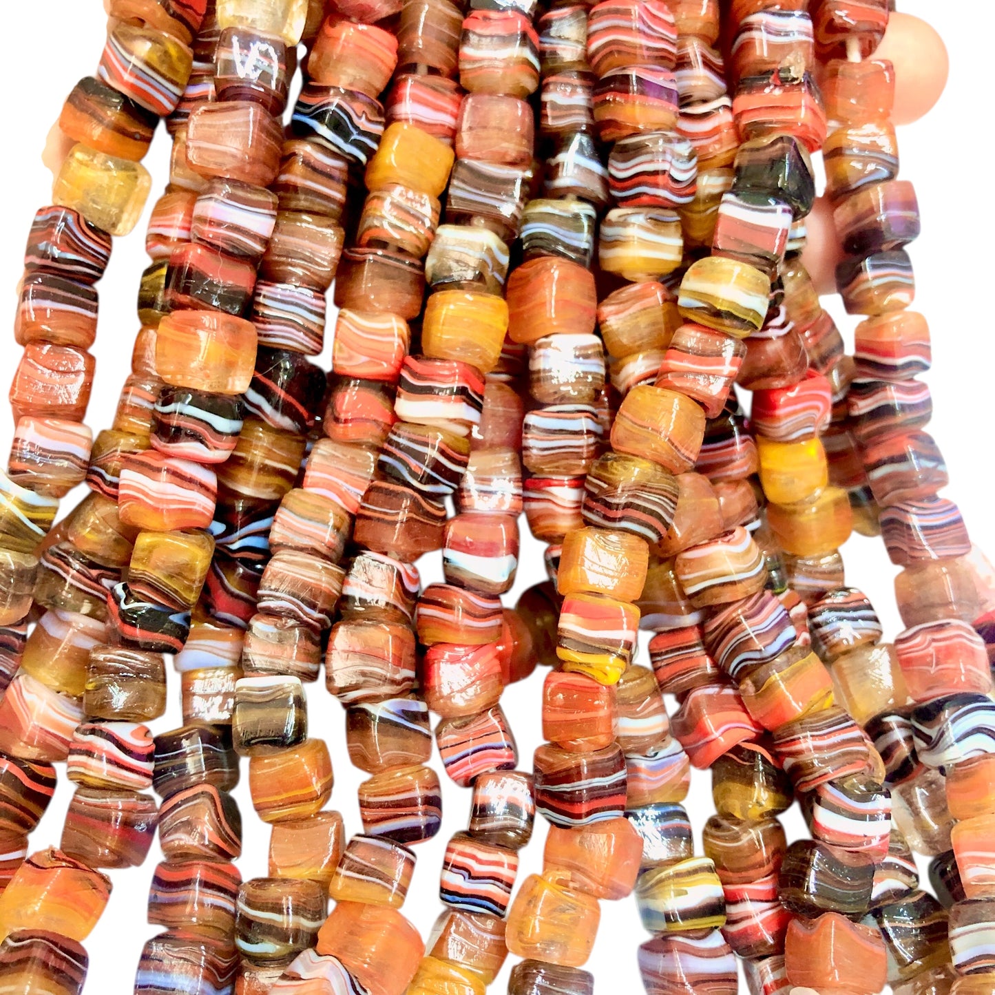 Cube Glass Hearth Bead Marbling