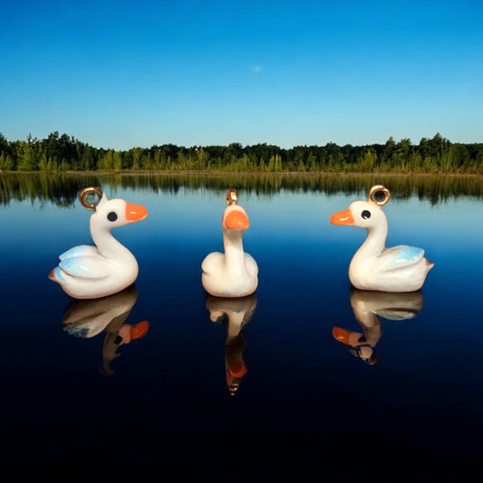Altın Kaplama Üç boyutlu Mavi Kuğu Sallantı
