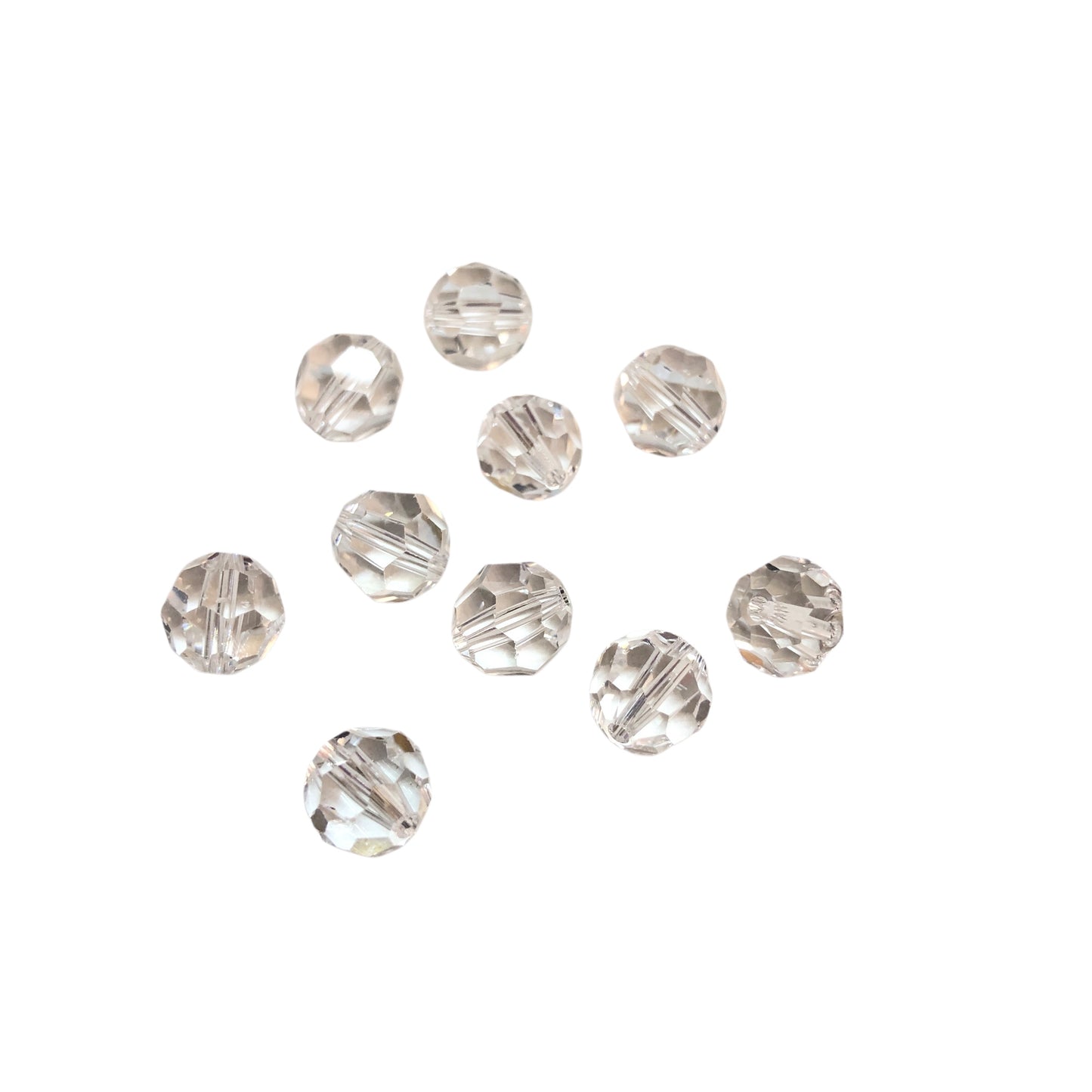Swarovski Kristal 8mm Petek Kesim - Şeffaf (Crystal Clear) - 008