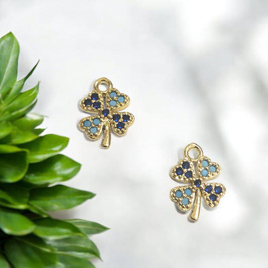 Gold Plated Enamel Strawberry Shaking Attachment - Neon Green