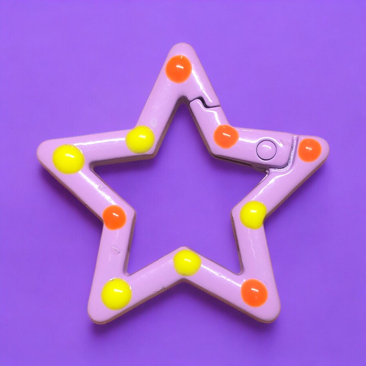 Mineli Yıldız Anahtarlık Aparatı - Lila