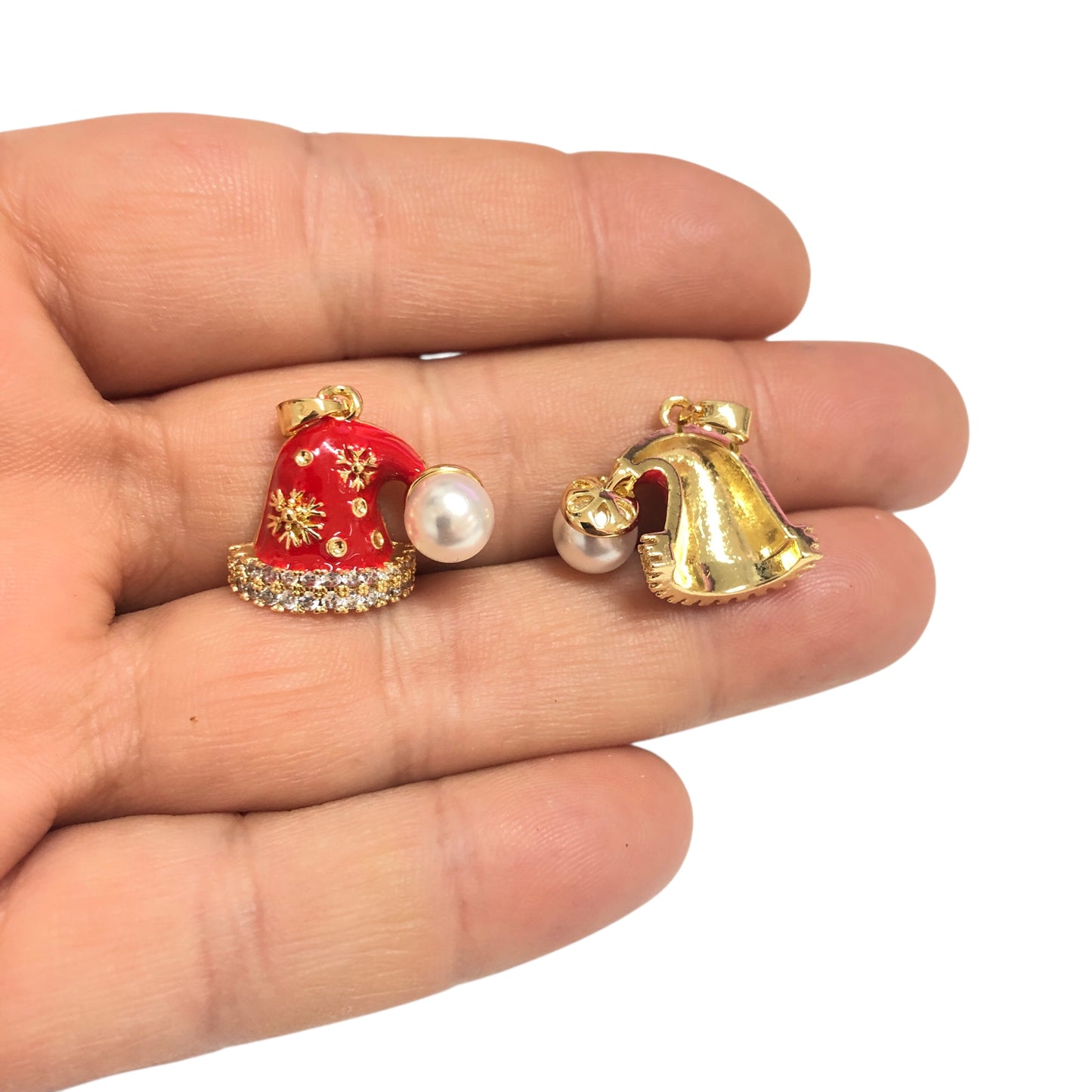 Altın Kaplama Zirkon Taşlı Mineli Yeni Yıl Aparat - Bere