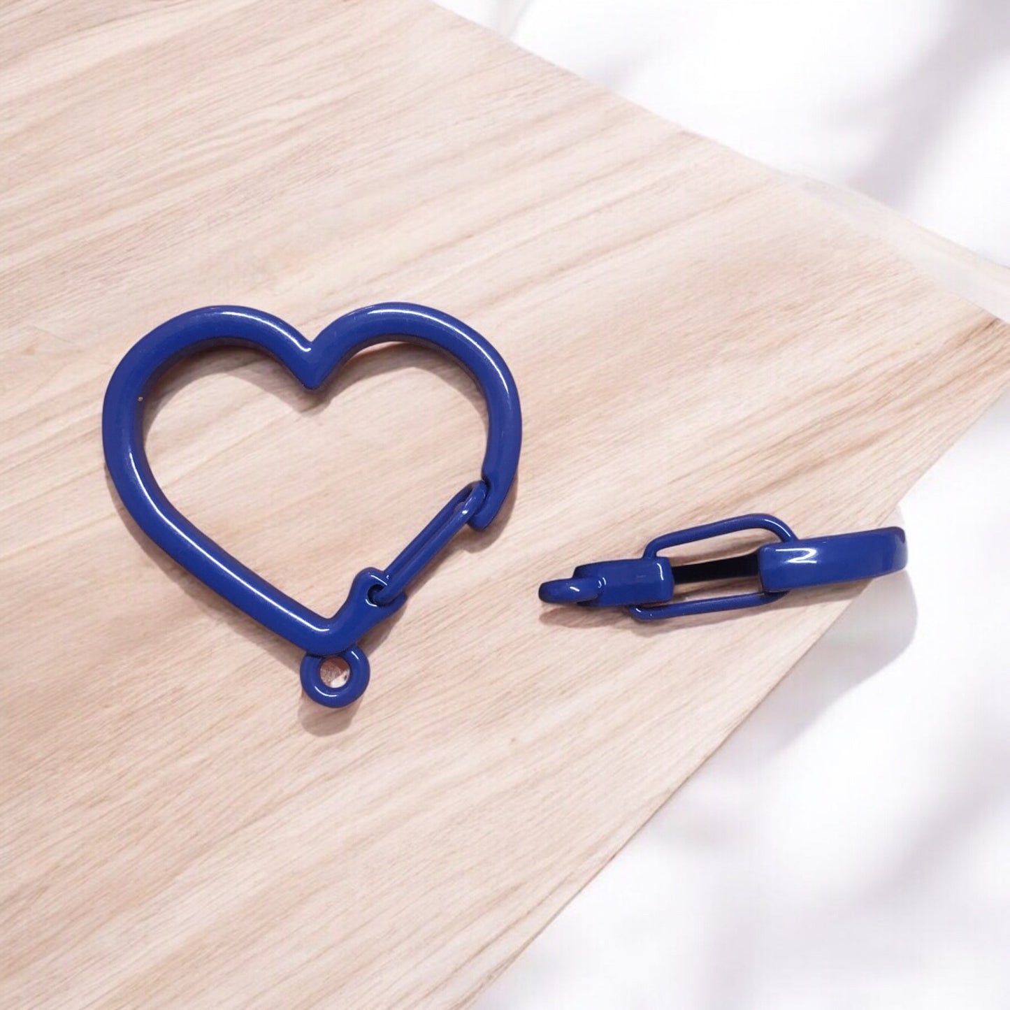 Mineli Kalp Anahtarlık Aparatı - Saks Mavi