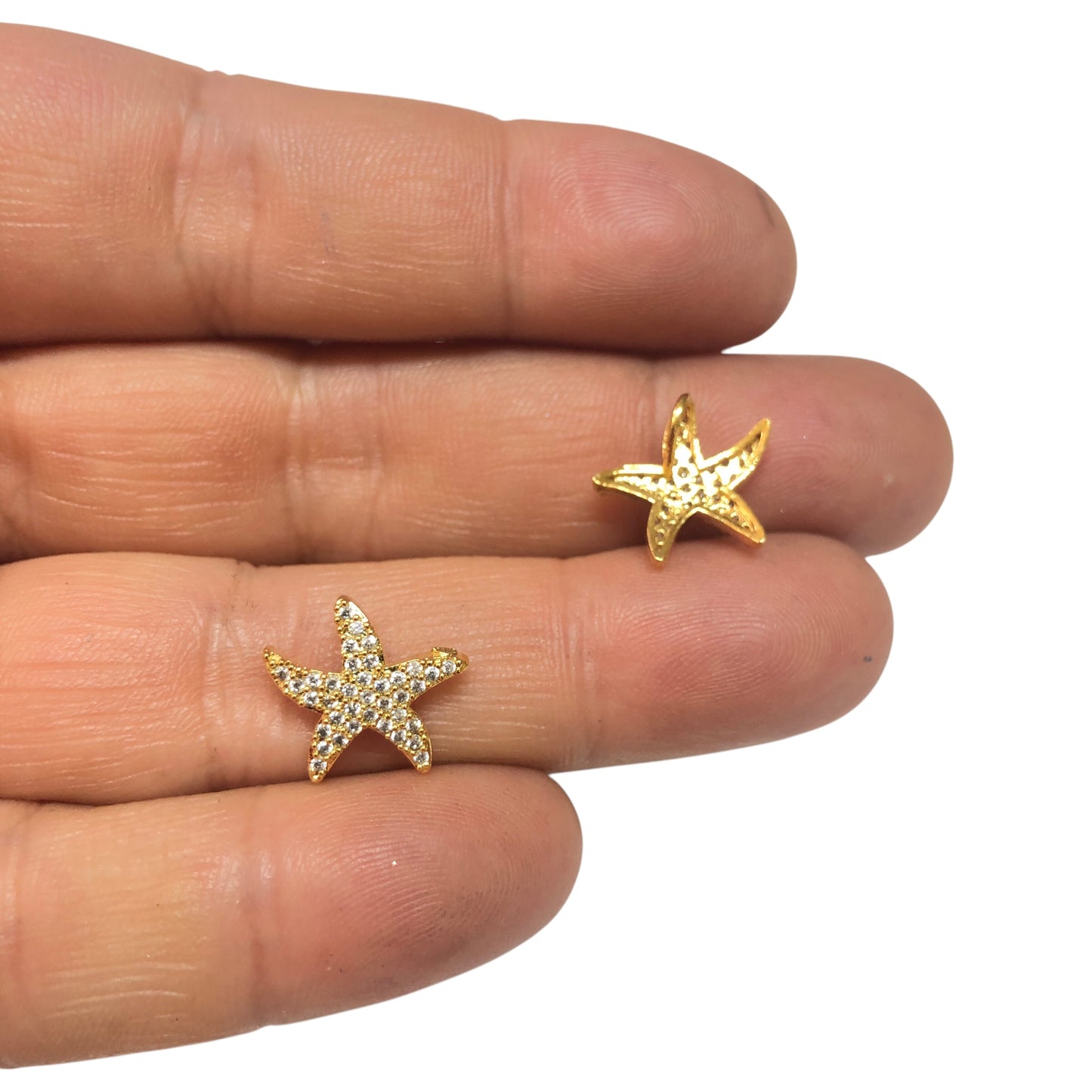 Altın Kaplama Zirkon Taşlı Mini Deniz Yıldızı Kolye ucu