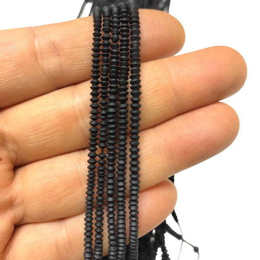 Afgan Taşı Rondel - Siyah