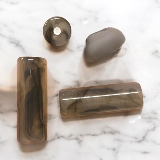 A Kalite Akrilik Silindir -8x25mm- Ebruli Gri