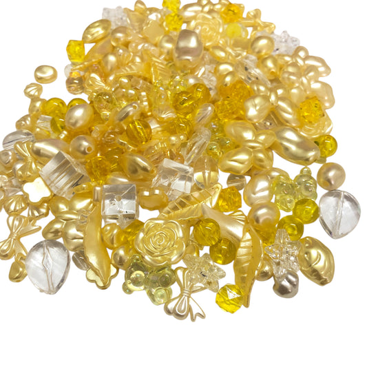 Akrilik Boncuk- Karışık Renkli Soft Sarı
