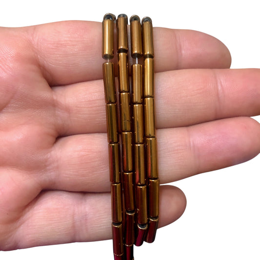 4x13mm Silindir Hematit - Bakır