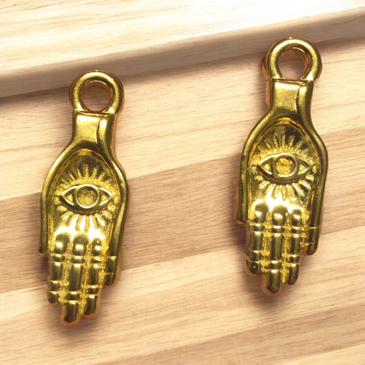 Sarı Çelik El Kolye Ucu