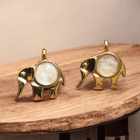 Altın Kaplama Mineli Sedef Fil Aparat