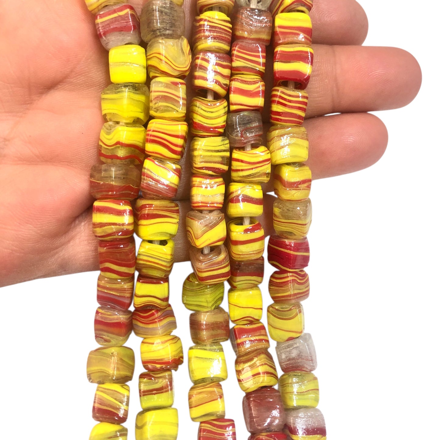 Cube Hearth Bead Yellow