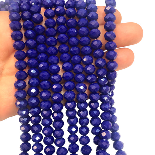 Kristal Boncuk, Çin Kristali-8mm-11 (Saks Mavi)