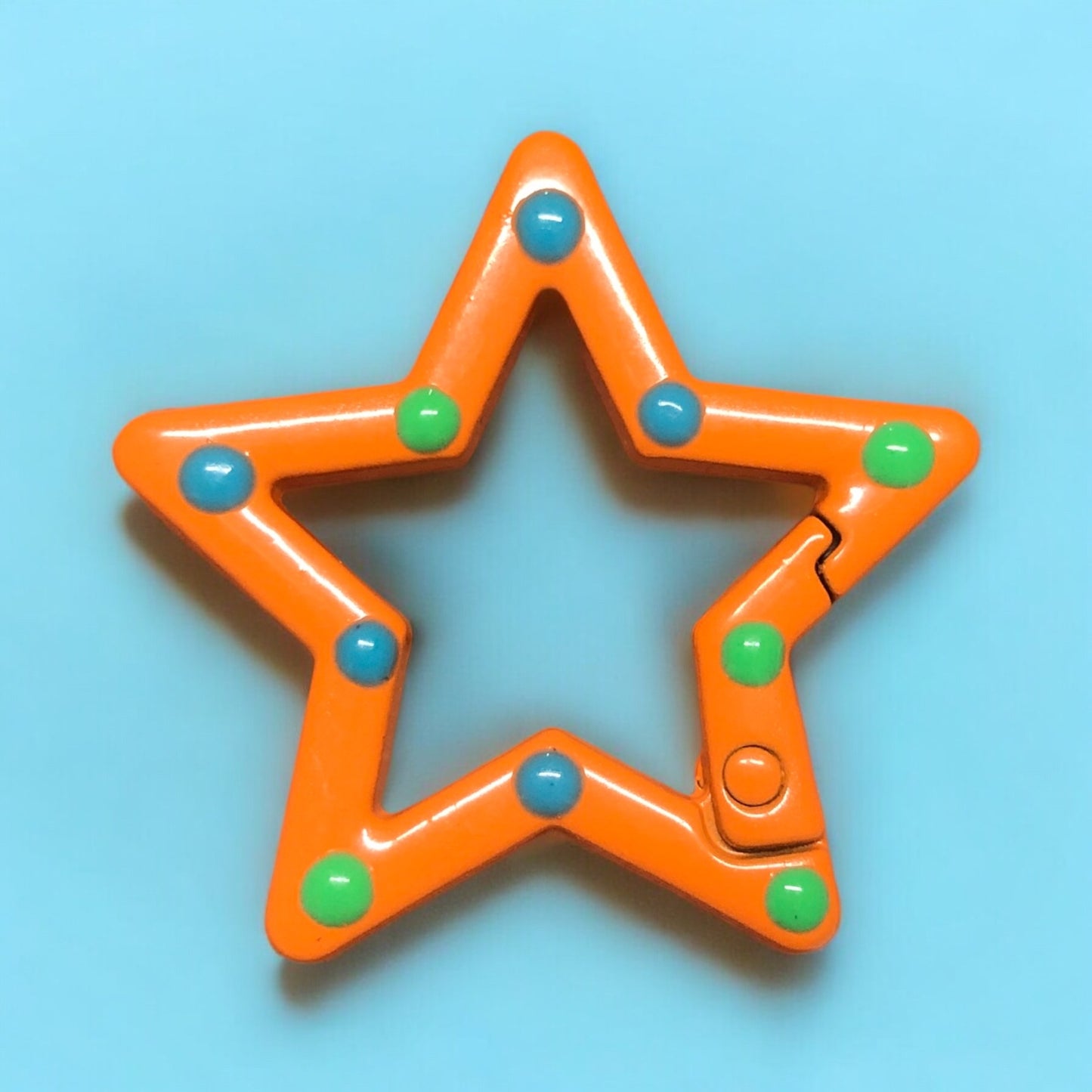 Mineli Yıldız Anahtarlık Aparatı - Turuncu