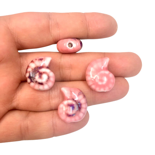 Seramik Salyangoz Büyük Boy - Pembe