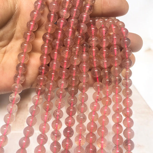 A Kalite Çilek Kuvars -8mm