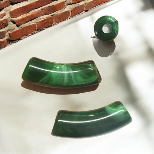 A Kalite Akrilik 11.2x34.8mm- Ebruli Yeşil