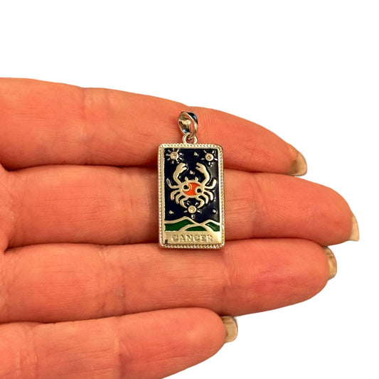 Çelik Zodyak Burç Kolye Ucu - YENGEÇ ( CANCER)