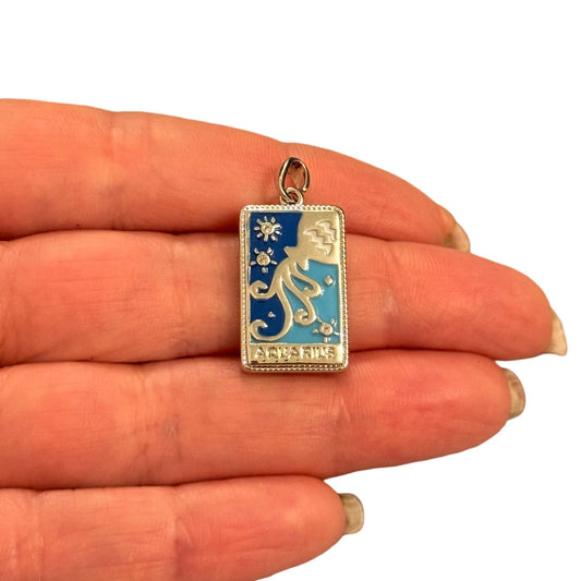 Çelik Zodyak Burç Kolye Ucu - KOVA ( AQUARIUS)