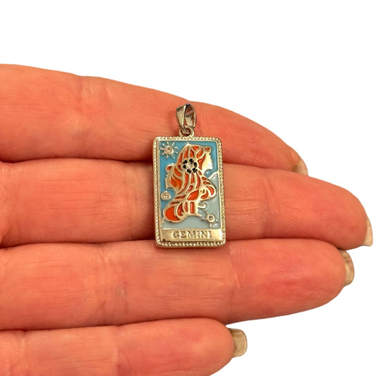 Çelik Zodyak Burç Kolye Ucu - İKİZLER ( GEMINI)