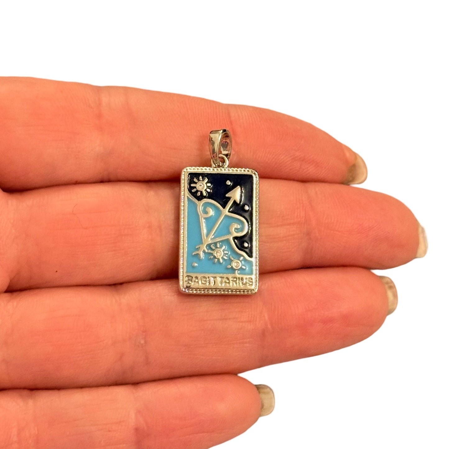 Çelik Zodyak Burç Kolye Ucu -YAY ( SAGITTARIUS)