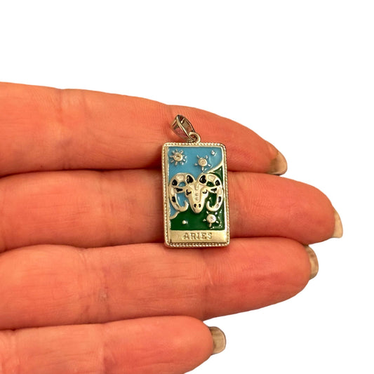 Çelik Zodyak Burç Kolye Ucu -KOÇ(ARIES)