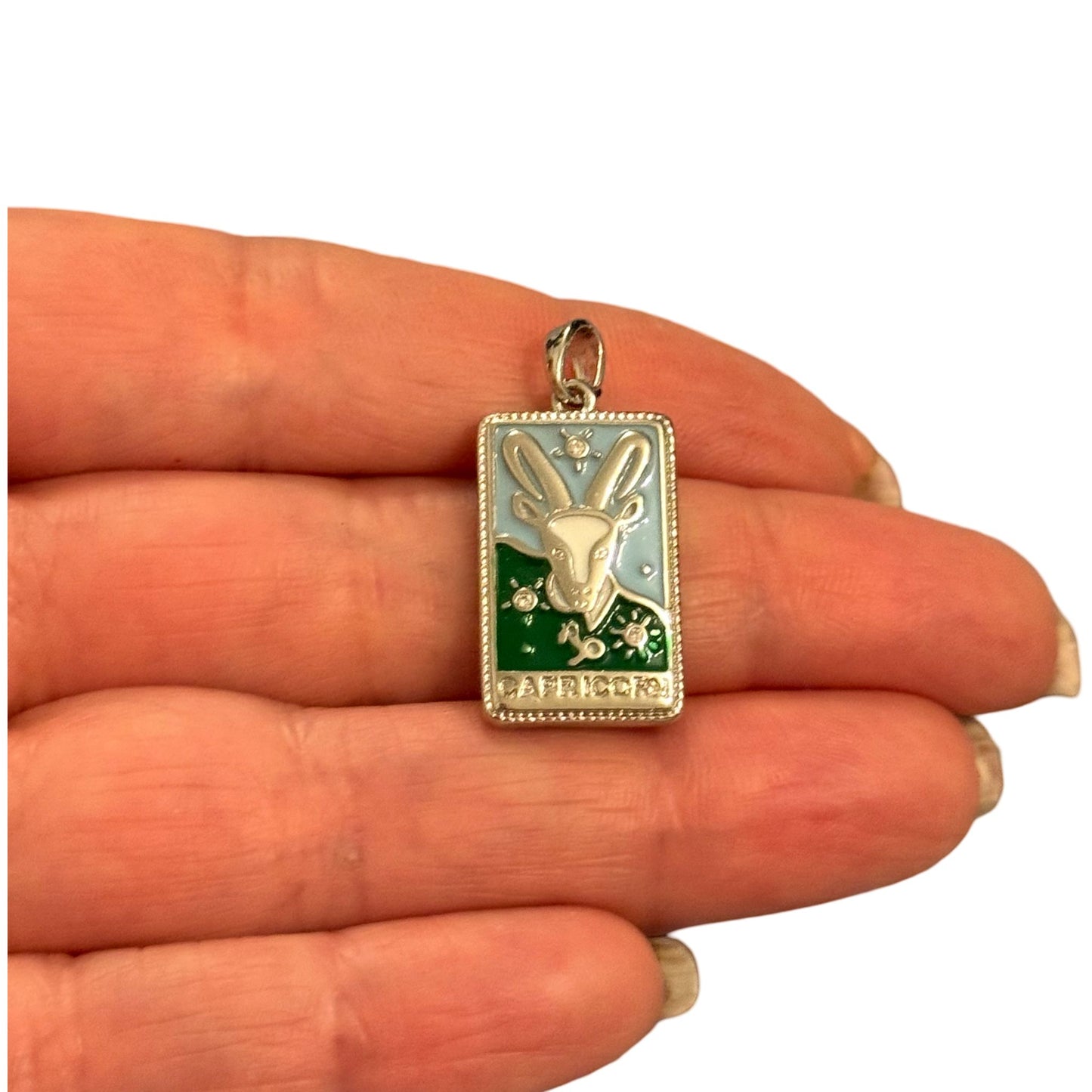 Çelik Zodyak Burç Kolye Ucu - OĞLAK ( CAPRICORN)