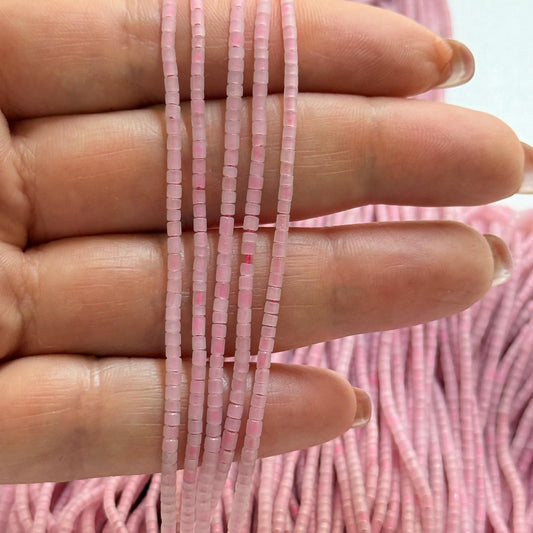 Afgan Boncuk - Şeffaf Açık Pembe-13