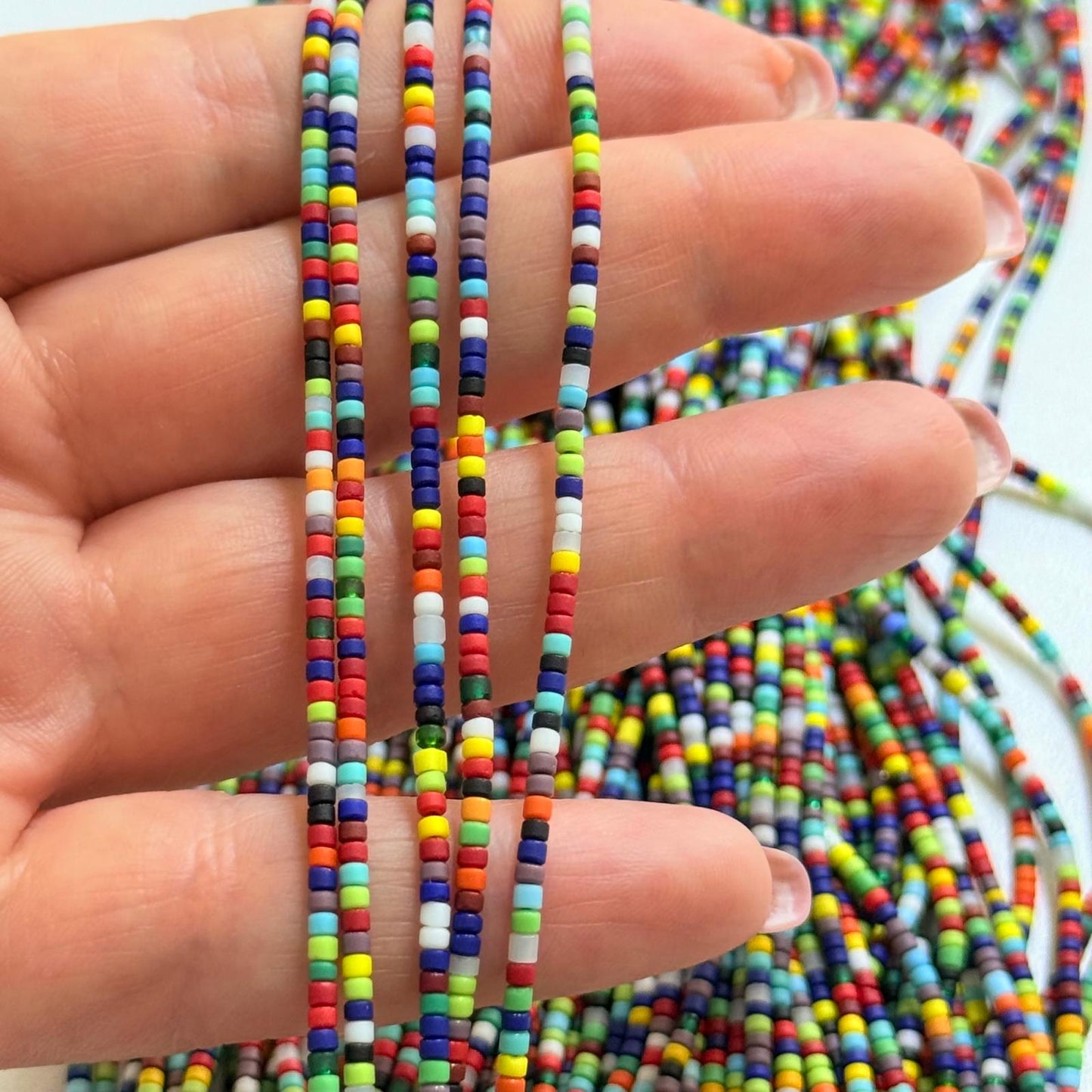 Afgan Boncuk - Mix Yeşil -16