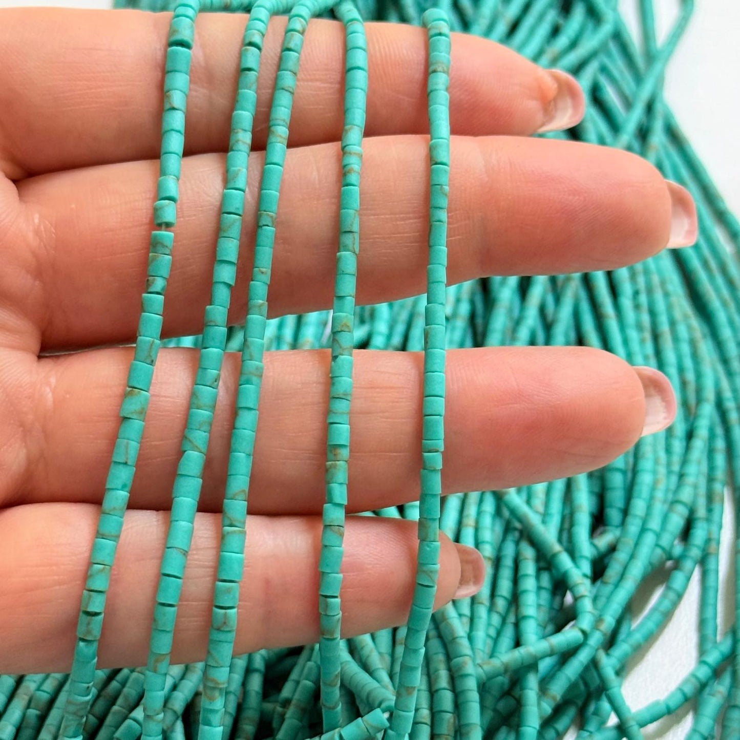 Afgan Boncuk - Damarlı Turkuaz-23