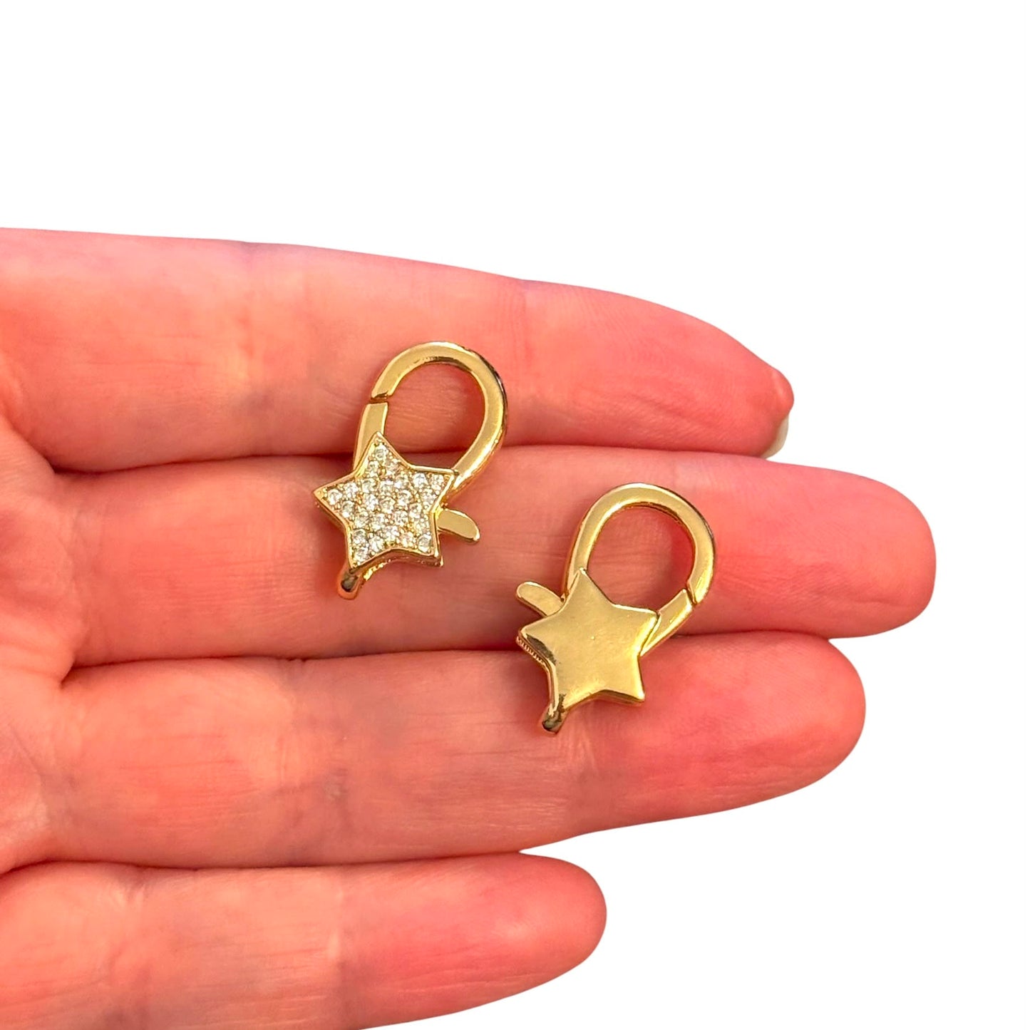 Gold Plated Zircon Stone T Lock -1