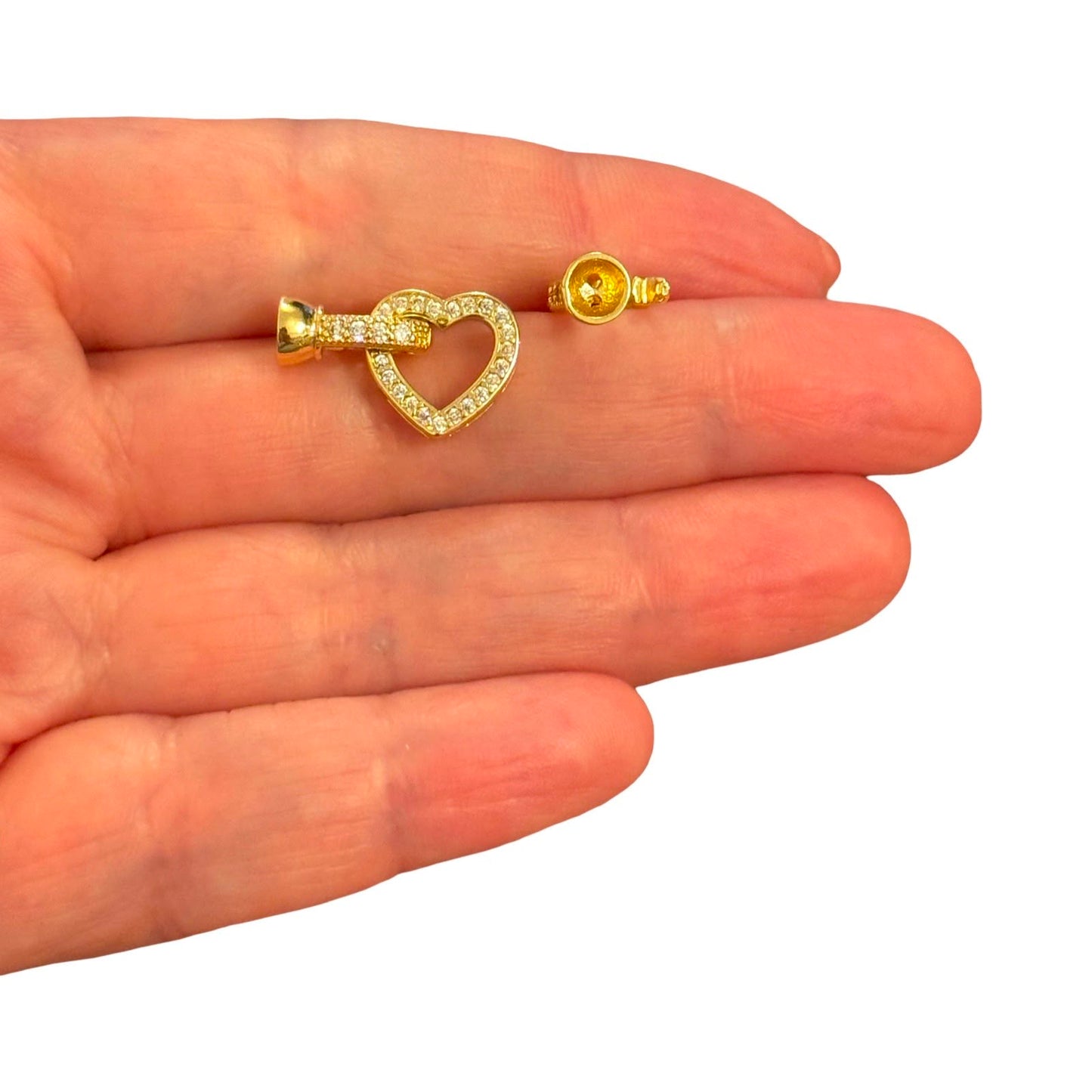 Vergoldetes T-Schloss aus Zirkonstein -1
