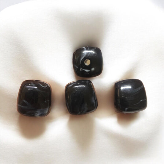 A Kalite Akrilik Silindir -16.3X17.3- Ebruli Siyah