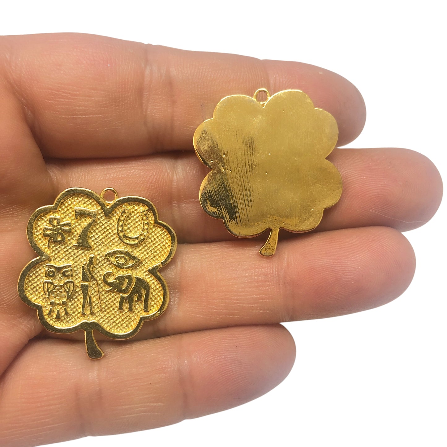 Altın Kaplama ''Şans & Bereket Yoncası ''Kolye ucu