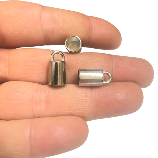 Antik Gümüş Kaplama Kapsül Kapama -8mm