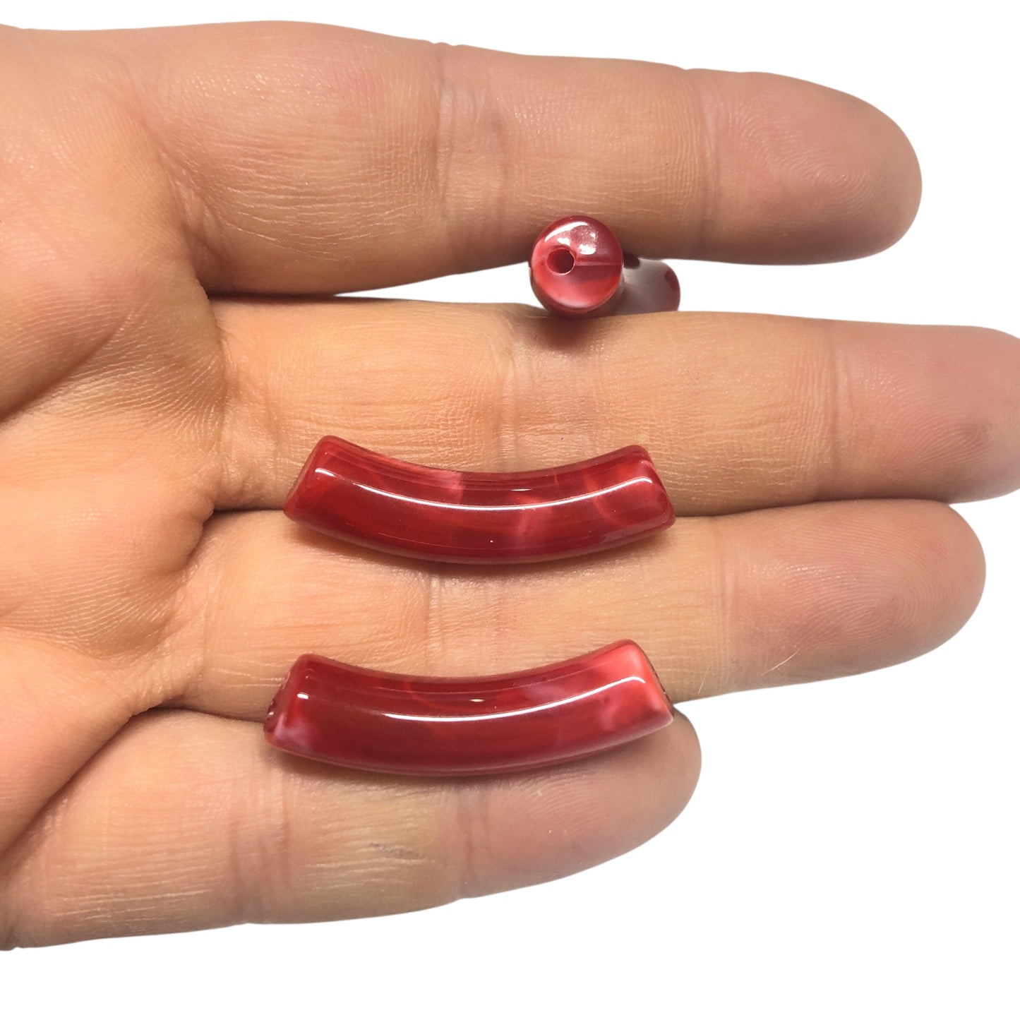 A Kalite Akrilik 7.9x32mm- Ebruli Kırmızı