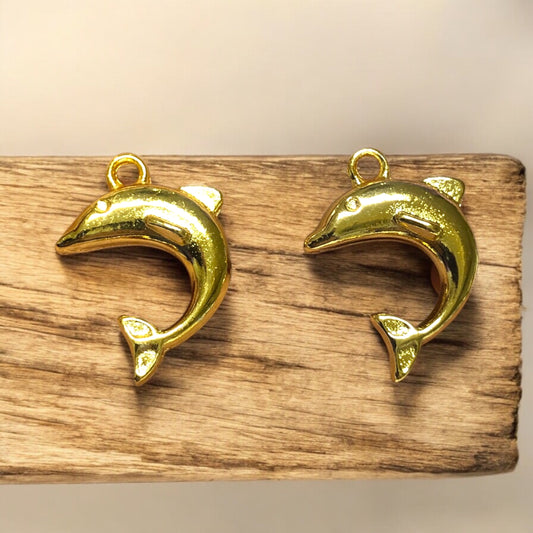 Altın Kaplama Sallantı Yunus 1 -18 mm