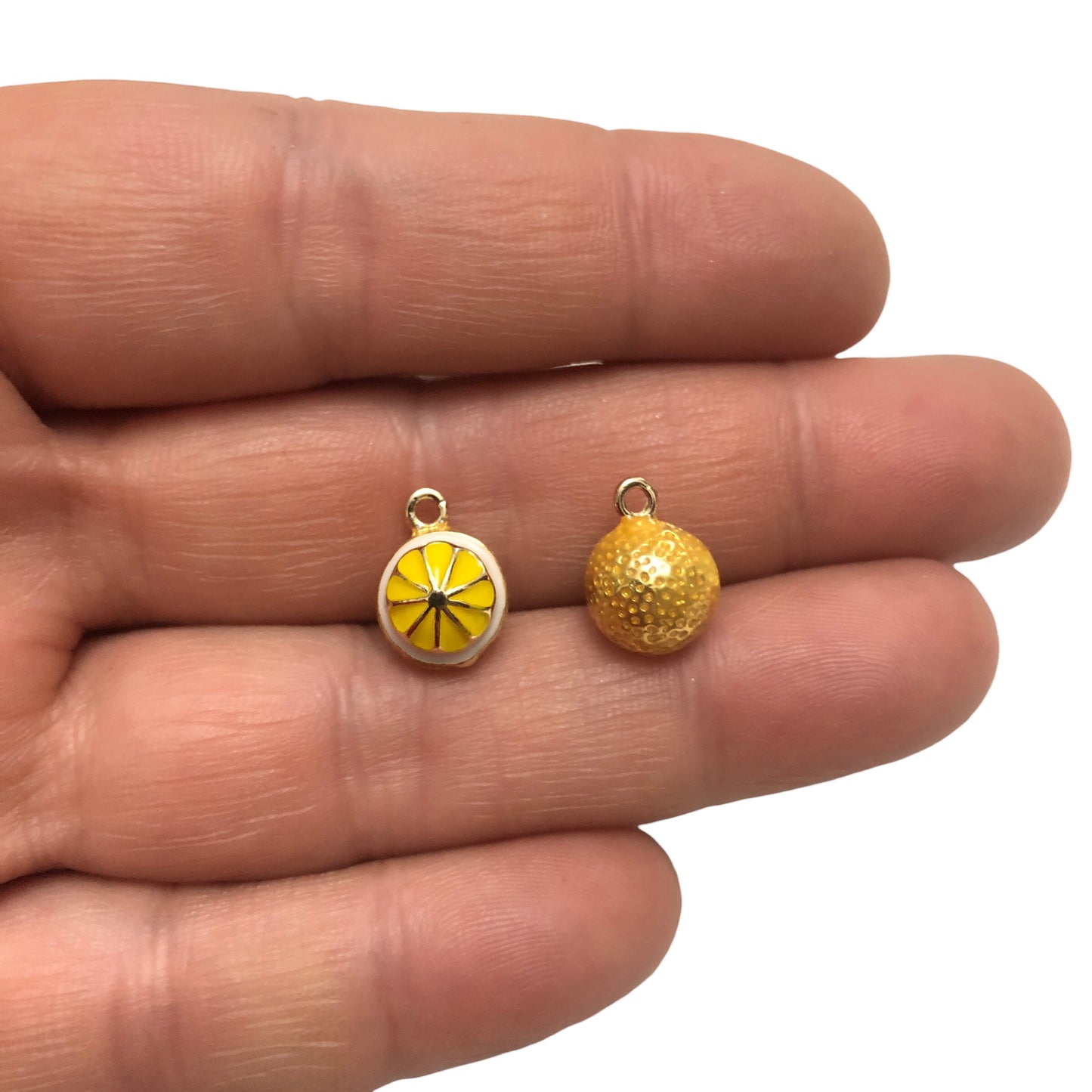 Altın Kaplama Üç boyutlu Misket Limon Sarı (Lime ) Sallantı