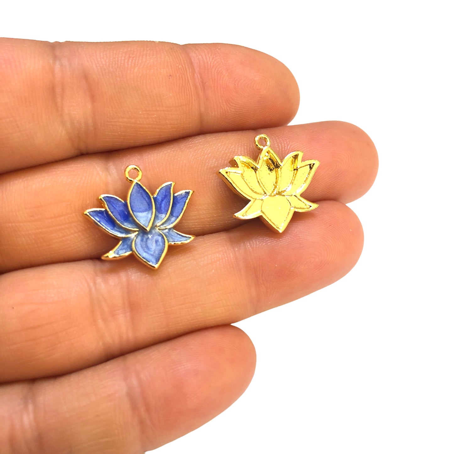 Altın Kaplama Mineli Lotus-Saks Mavi