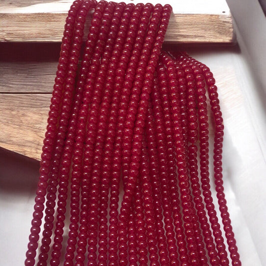 A kalite Myanmar Ruby (Yakut ) - 3x5mm Rondel