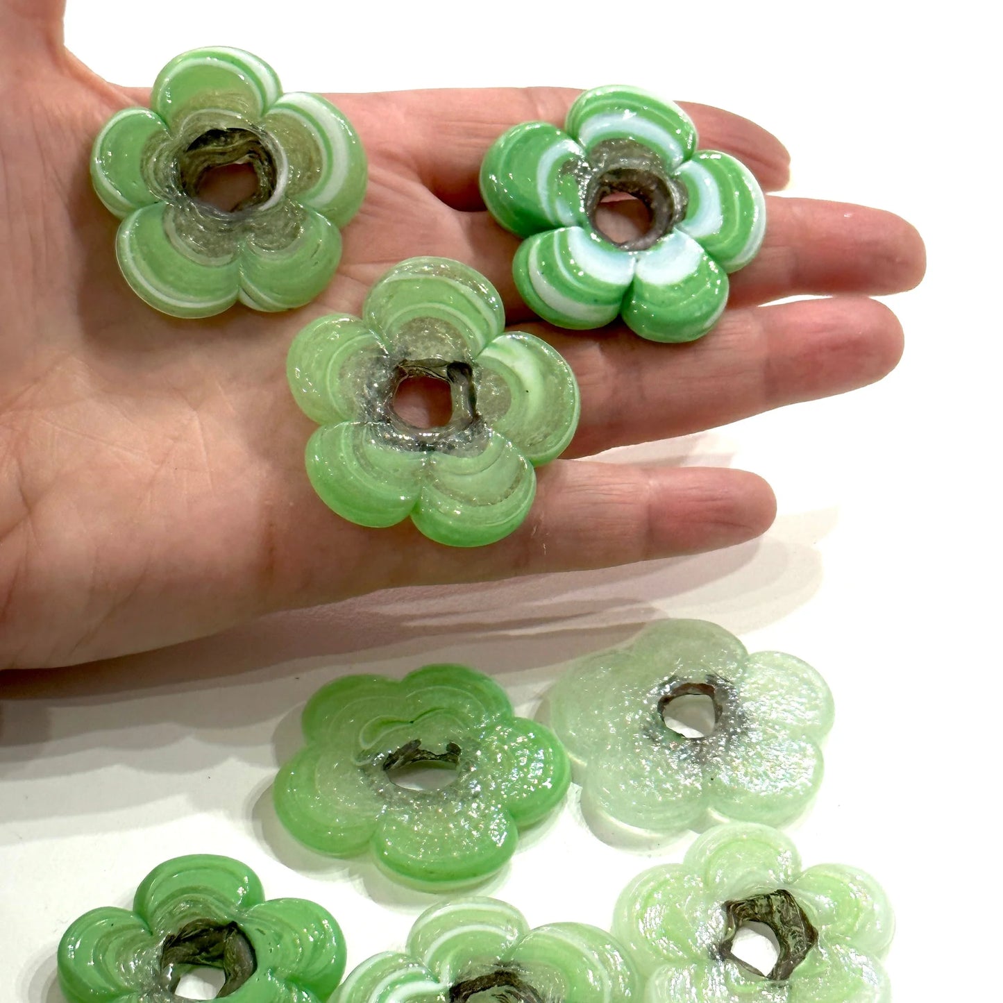 Flower Glass Hearth Bead Marbling