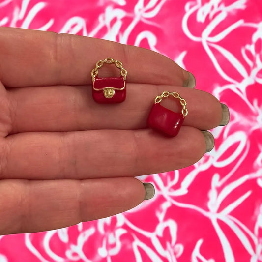 Gold Plated Enamel Strawberry Shaking Attachment - Neon Green