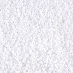 Miyuki Boncuk, MiyukiRoundBeads15/0-402f - Opaque Matte White