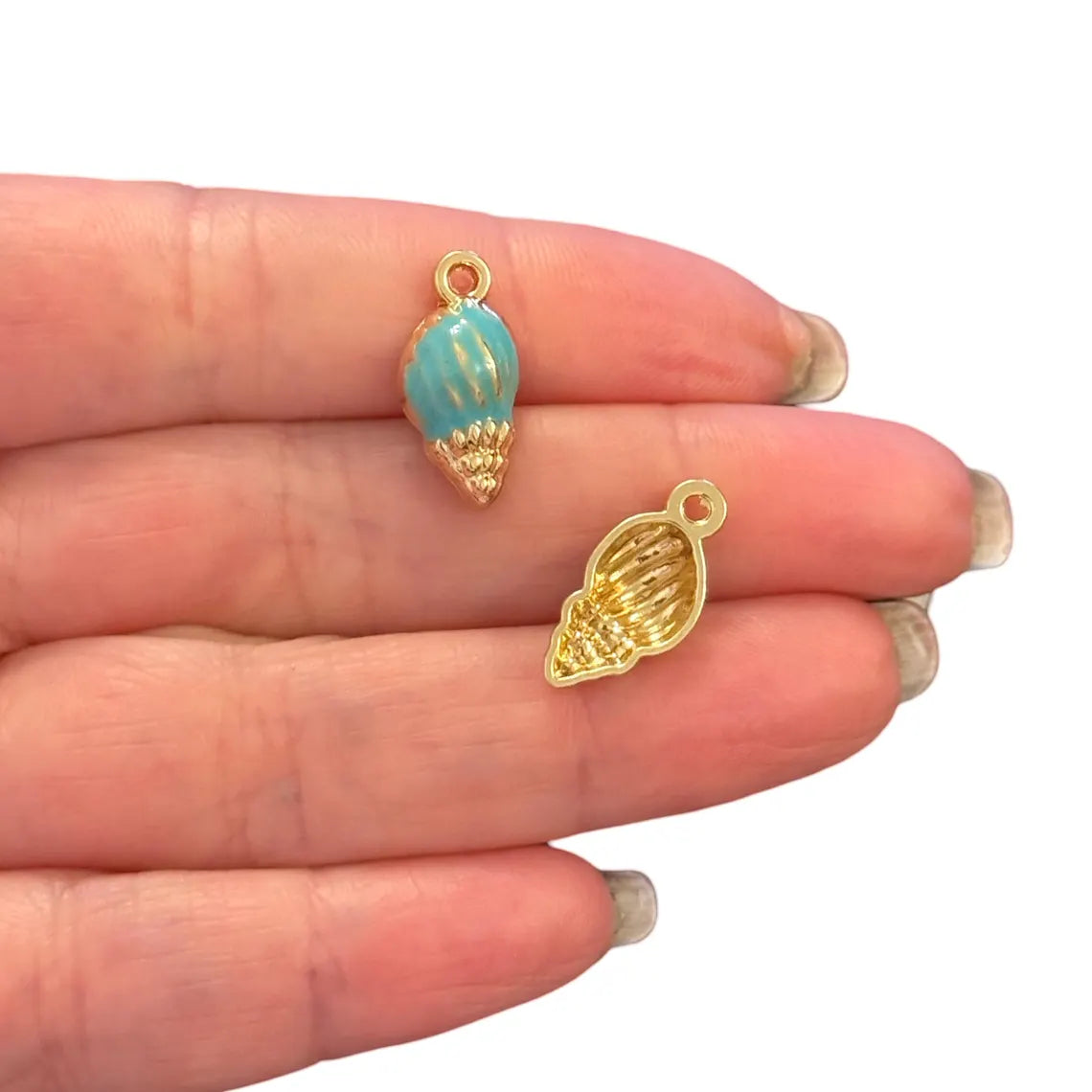 Altın Kaplama Üç boyutlu Deniz Kabuğu Açık Pembe