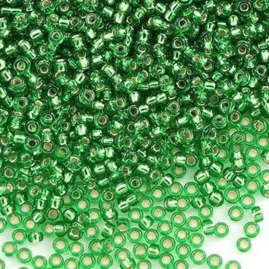 Miyuki Beads, MiyukiRoundBeads15/0-0014 - Chartreuse Silver Lined