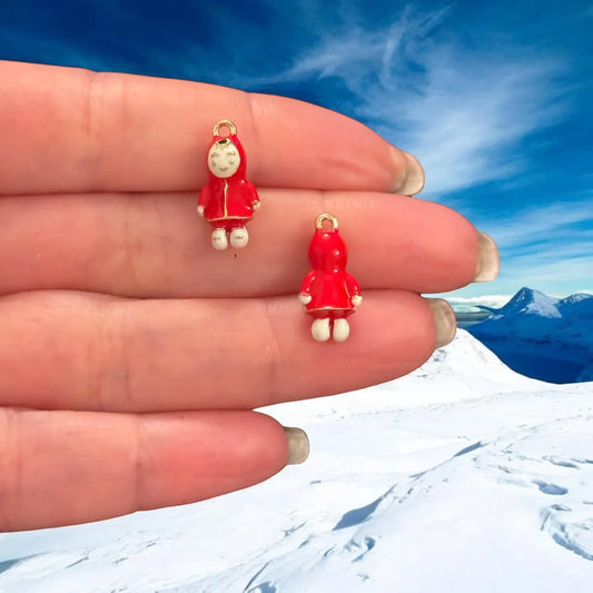 Gold Plated Enamel Strawberry Shaking Attachment - Neon Green