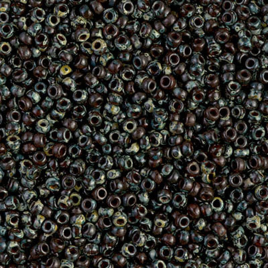 Miyuki Boncuk, Miyuki Round Beads 11/0-4503 Picasso Transparent Red Brown