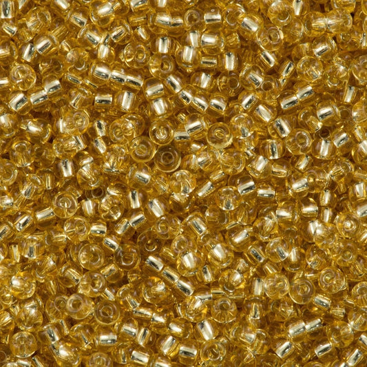 Miyuki Boncuk, MiyukiRoundBeads 6/0- 0002 Silver Lined Gold